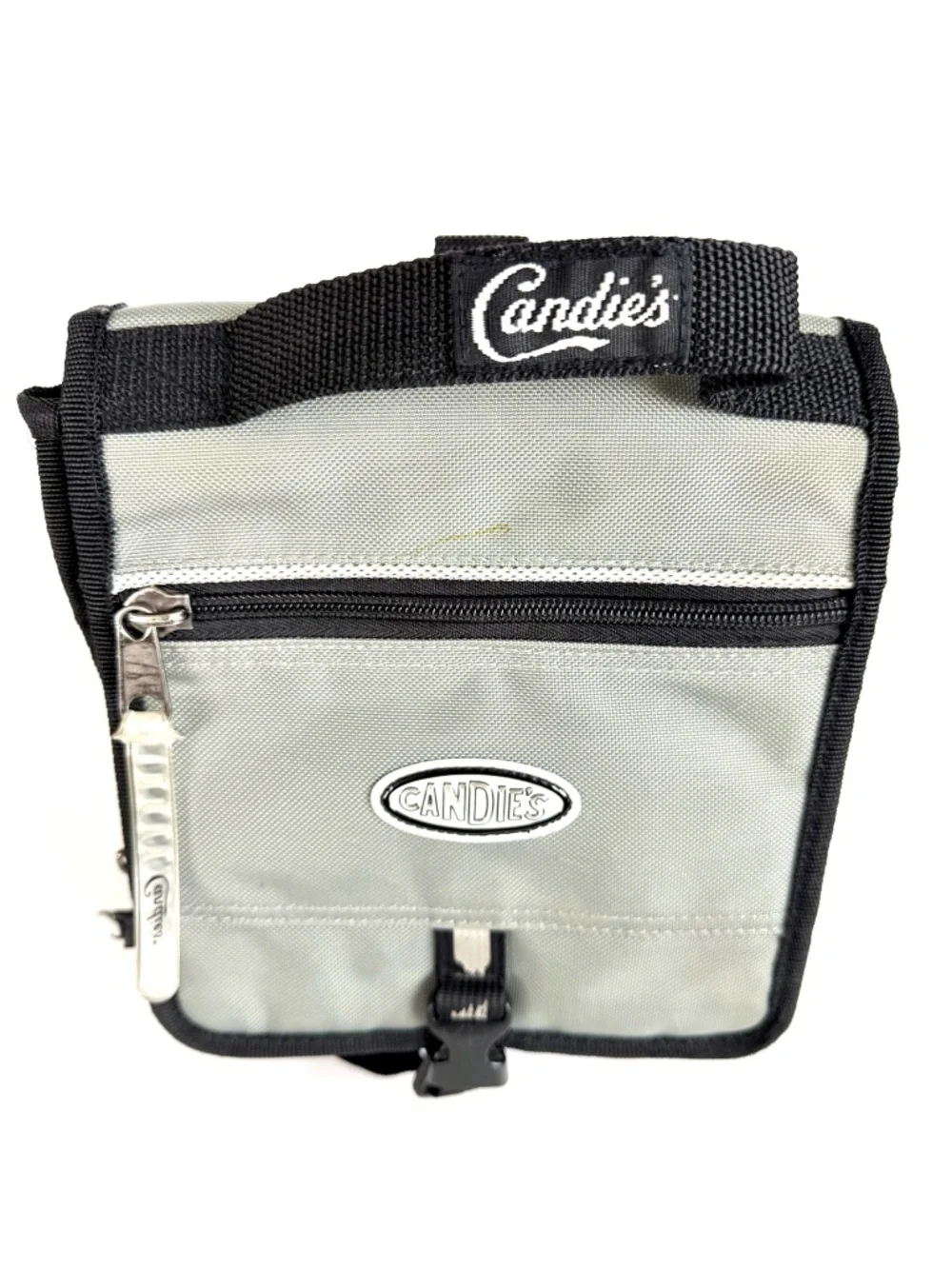 Vintage Candies Convertible Crossbody Purse Belt Bag Gray Heavy Duty Retro 9